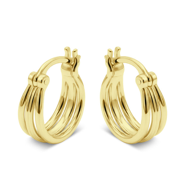 Elegant Triple Hoop Earring HO-2548