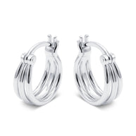 Elegant Triple Hoop Earring HO-2548