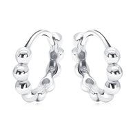 Silver Balls Huggies Earring HO-2678