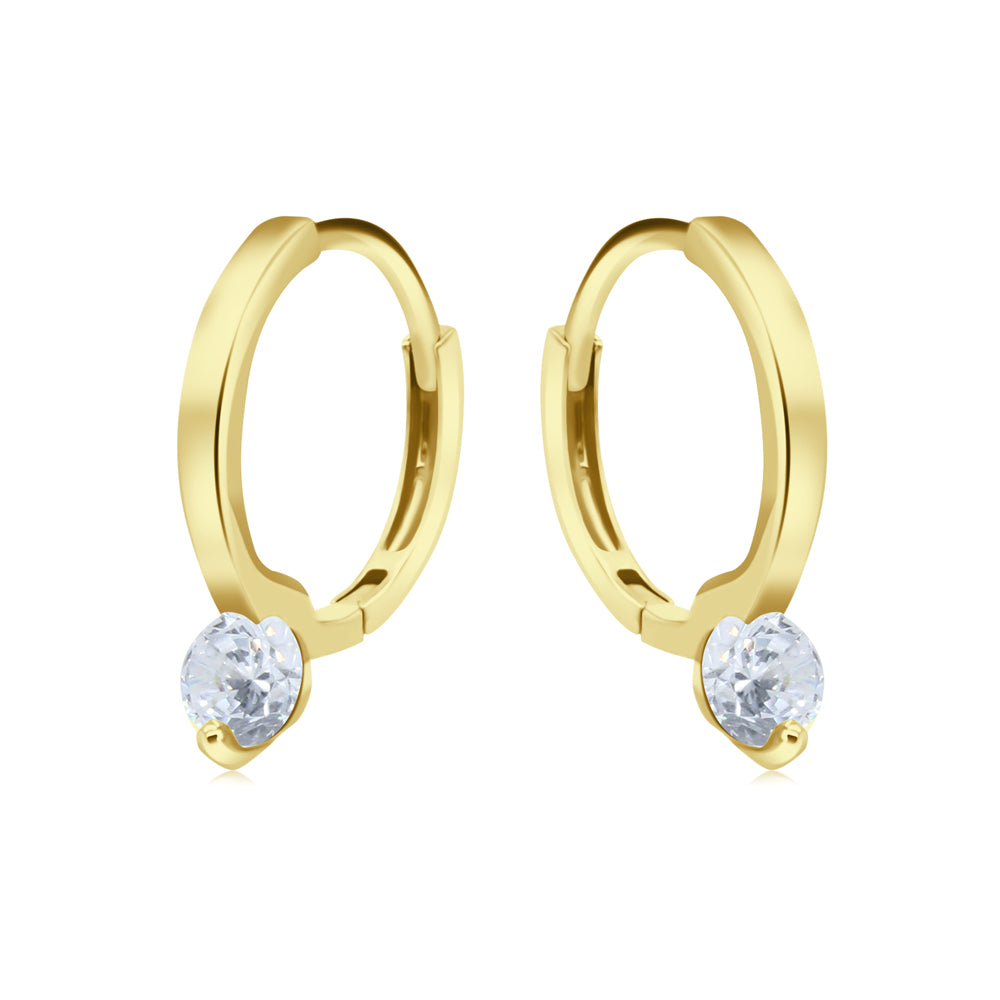 Cubic Zirconia Charm Huggie Hoops HO-2692