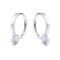 Cubic Zirconia Charm Huggie Hoops HO-2692