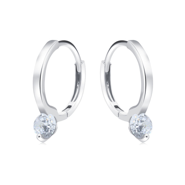 Cubic Zirconia Charm Huggie Hoops HO-2692
