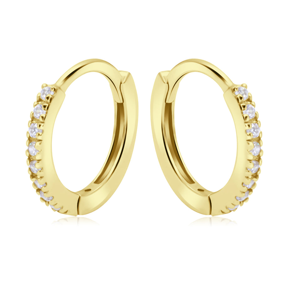 PavÃ© Cubic Zirconia Huggie Hoops HO-2693
