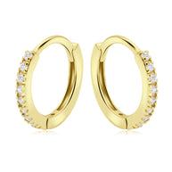 PavÃ© Cubic Zirconia Huggie Hoops HO-2693