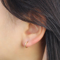 PavÃ© Cubic Zirconia Huggie Hoops HO-2693