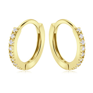 PavÃ© Cubic Zirconia Huggie Hoops HO-2693