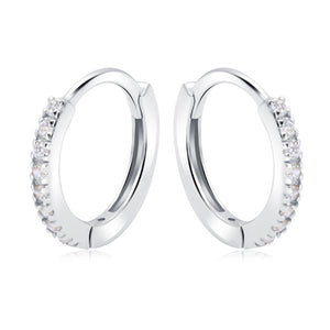 PavÃ© Cubic Zirconia Huggie Hoops HO-2693