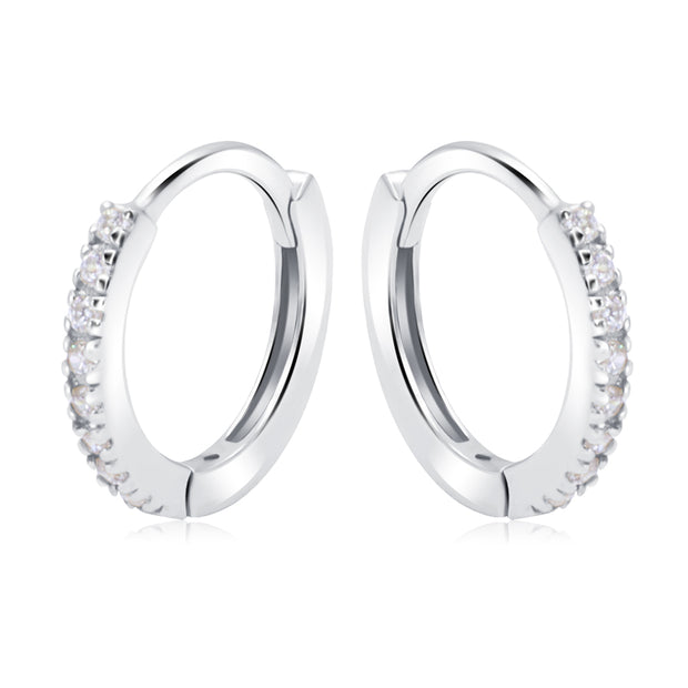 PavÃ© Cubic Zirconia Huggie Hoops HO-2693