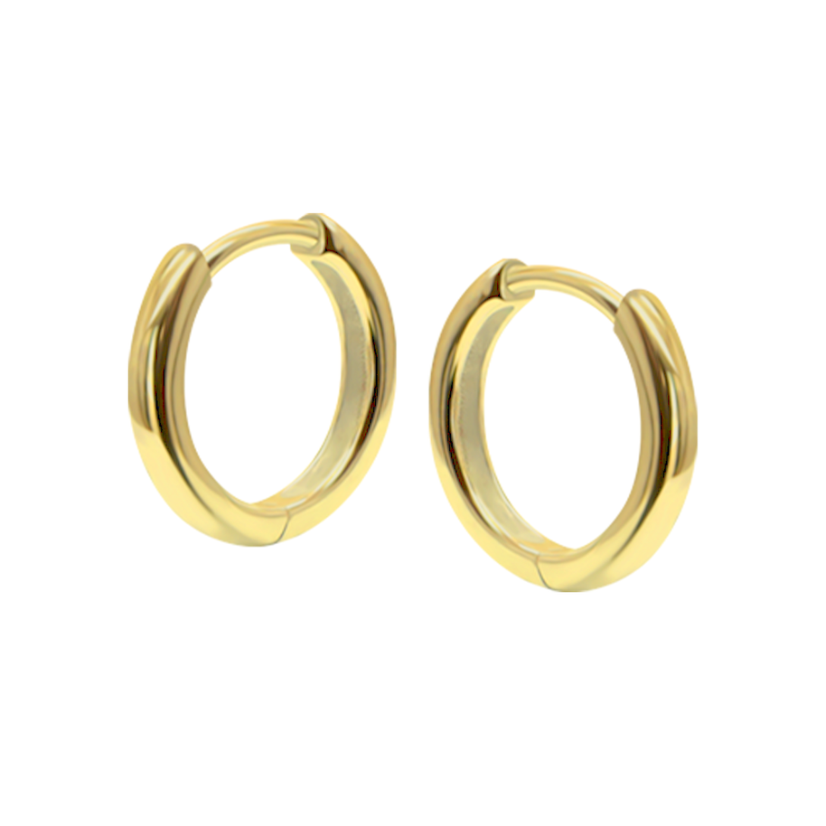 Plain Silver Huggies Earring HO-2694