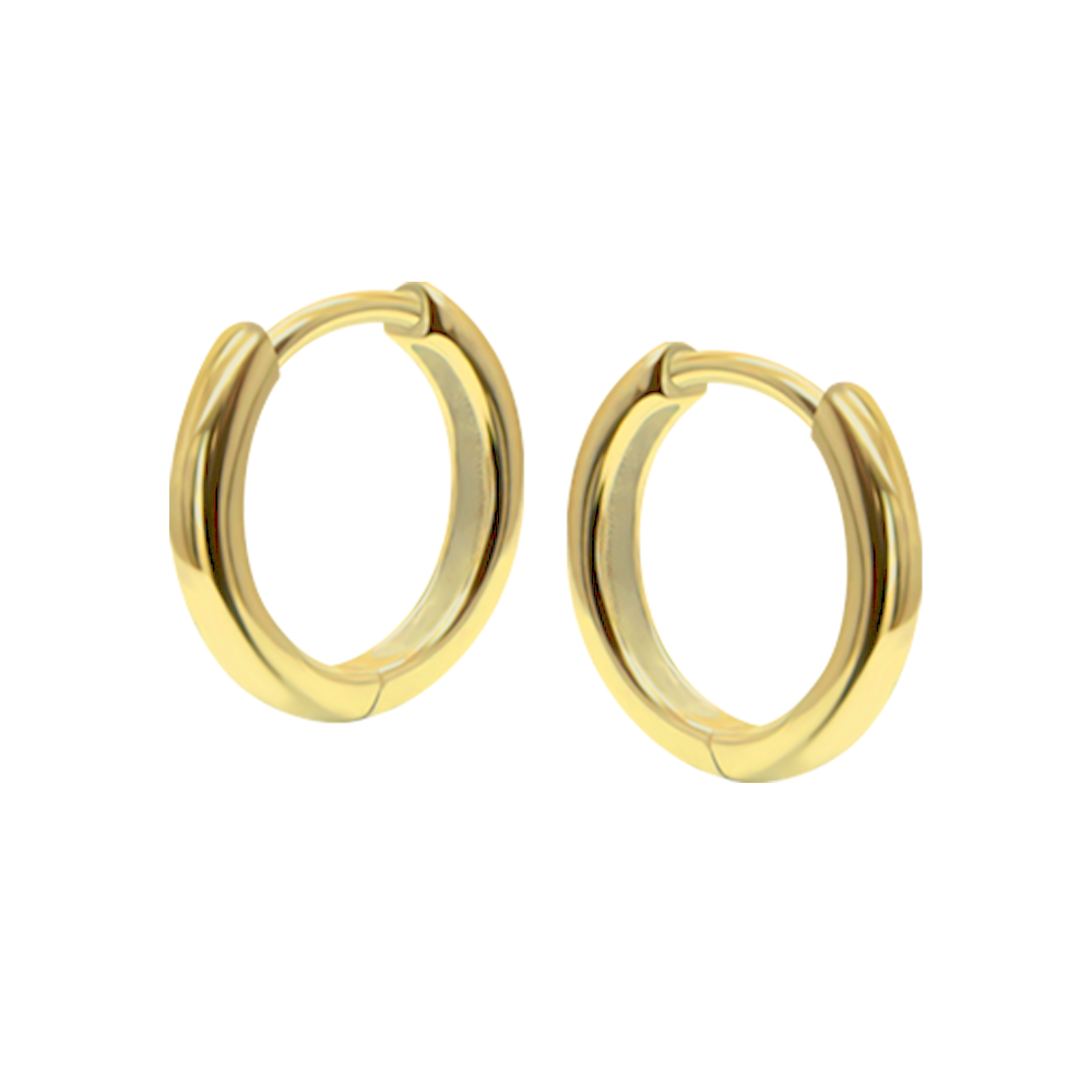 Plain Silver Huggies Earring HO-2694