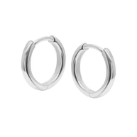 Plain Silver Huggies Earring HO-2694