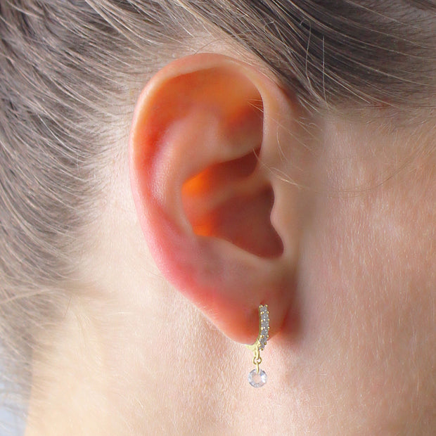 Crystal Drop Hoop Earring HO-2724