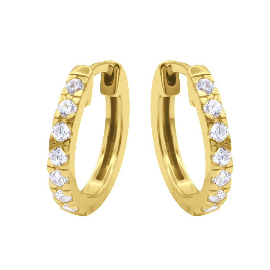 Huggies CZ Hoop Earring HO-2756