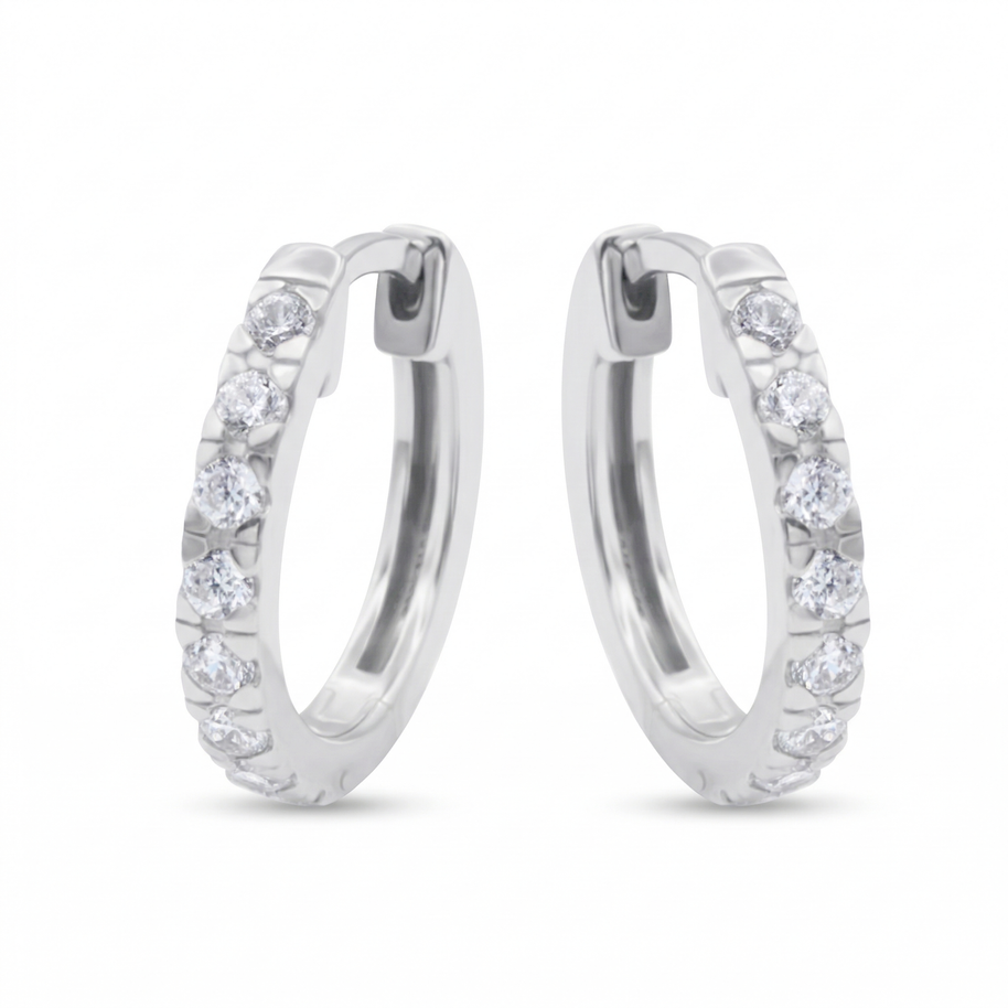 Huggies CZ Hoop Earring HO-2756