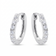 Huggies CZ Hoop Earring HO-2756
