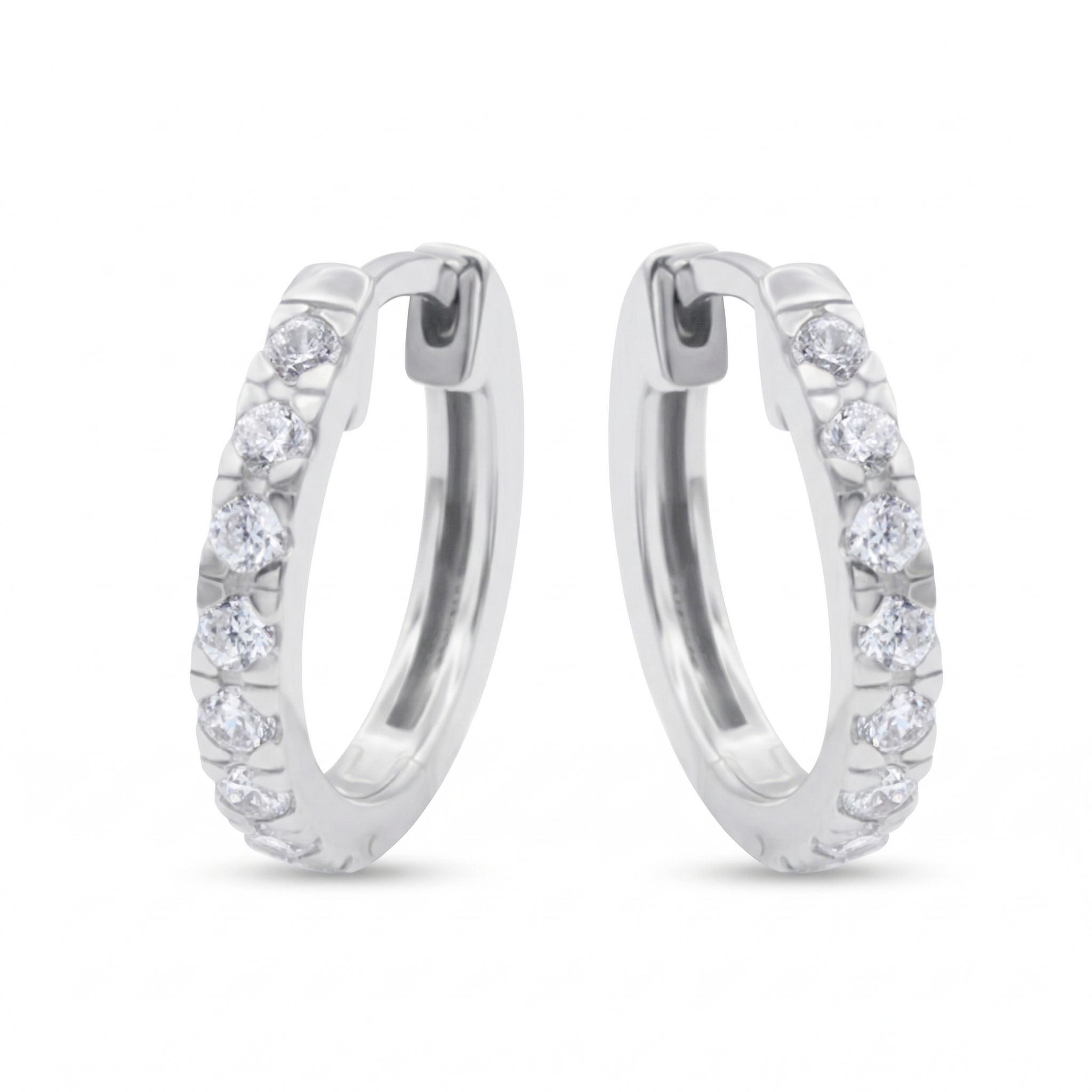 Huggies CZ Hoop Earring HO-2756