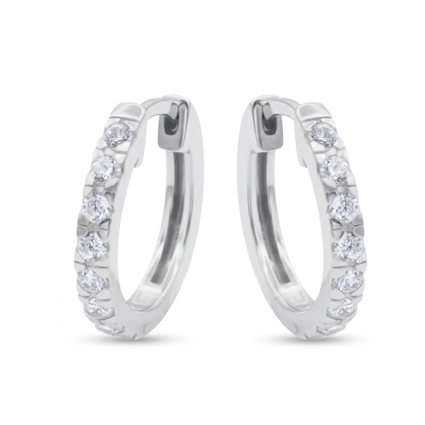 Huggies CZ Hoop Earring HO-2756
