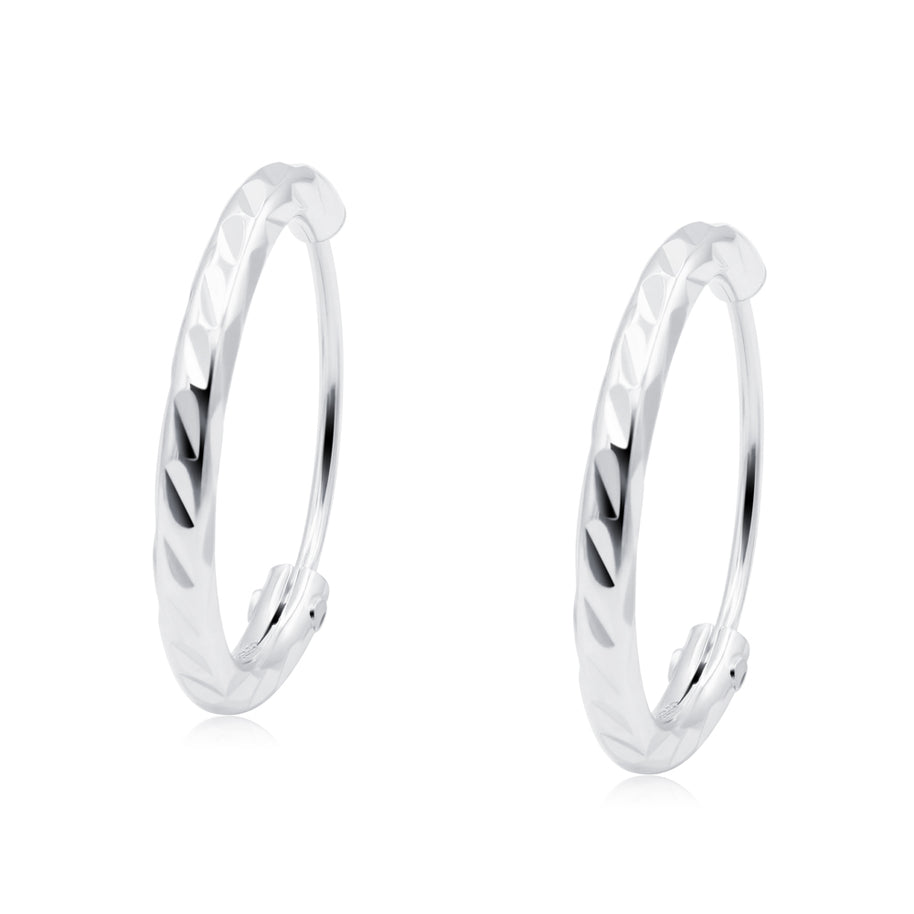Diamond-Cut Hoop Earring HO-2757