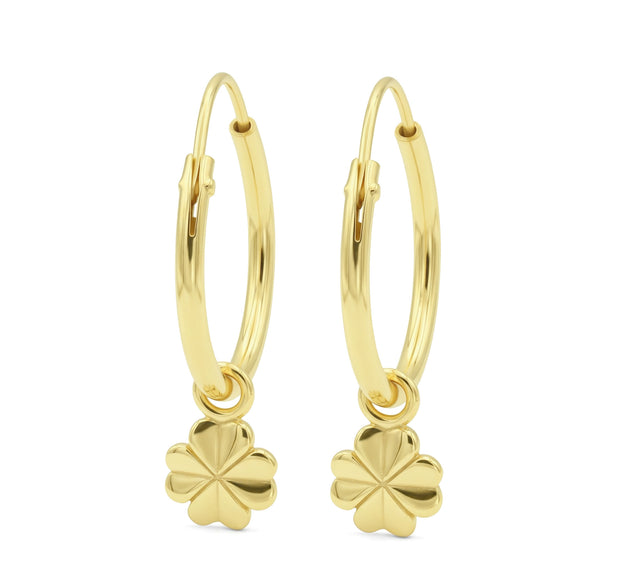 Four-Leaf Clover Hoop Earring HO-2803