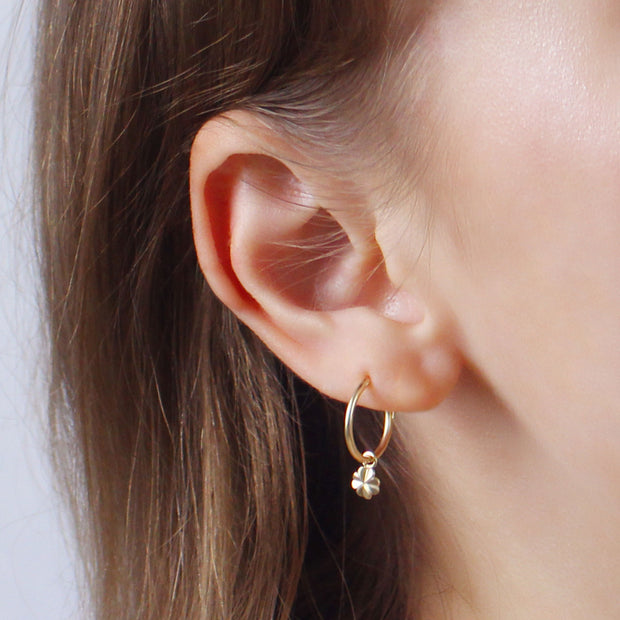 Four-Leaf Clover Hoop Earring HO-2803