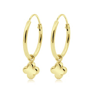 Clover Charm Hoop Earring HO-2807