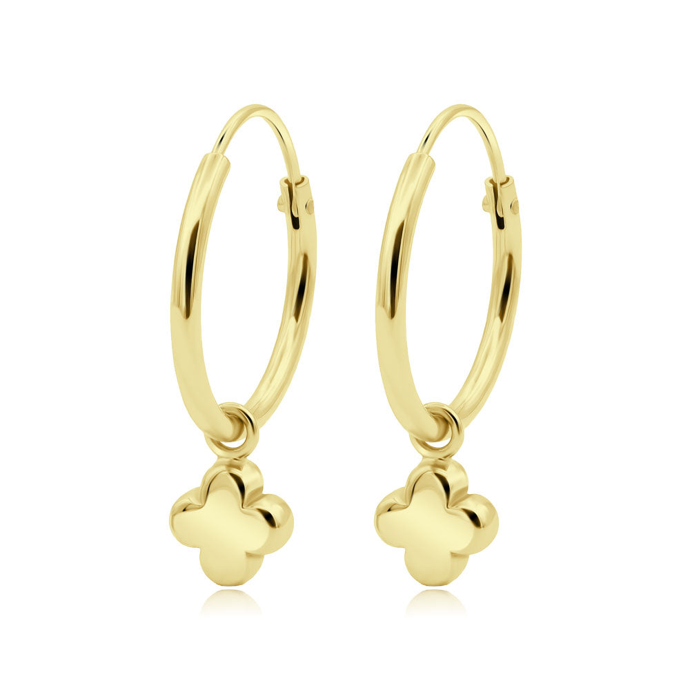 Clover Charm Hoop Earring HO-2807