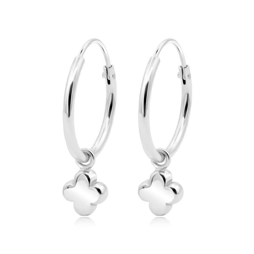 Clover Charm Hoop Earring HO-2807