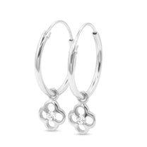 Clover Charm Hoop Earring HO-2831