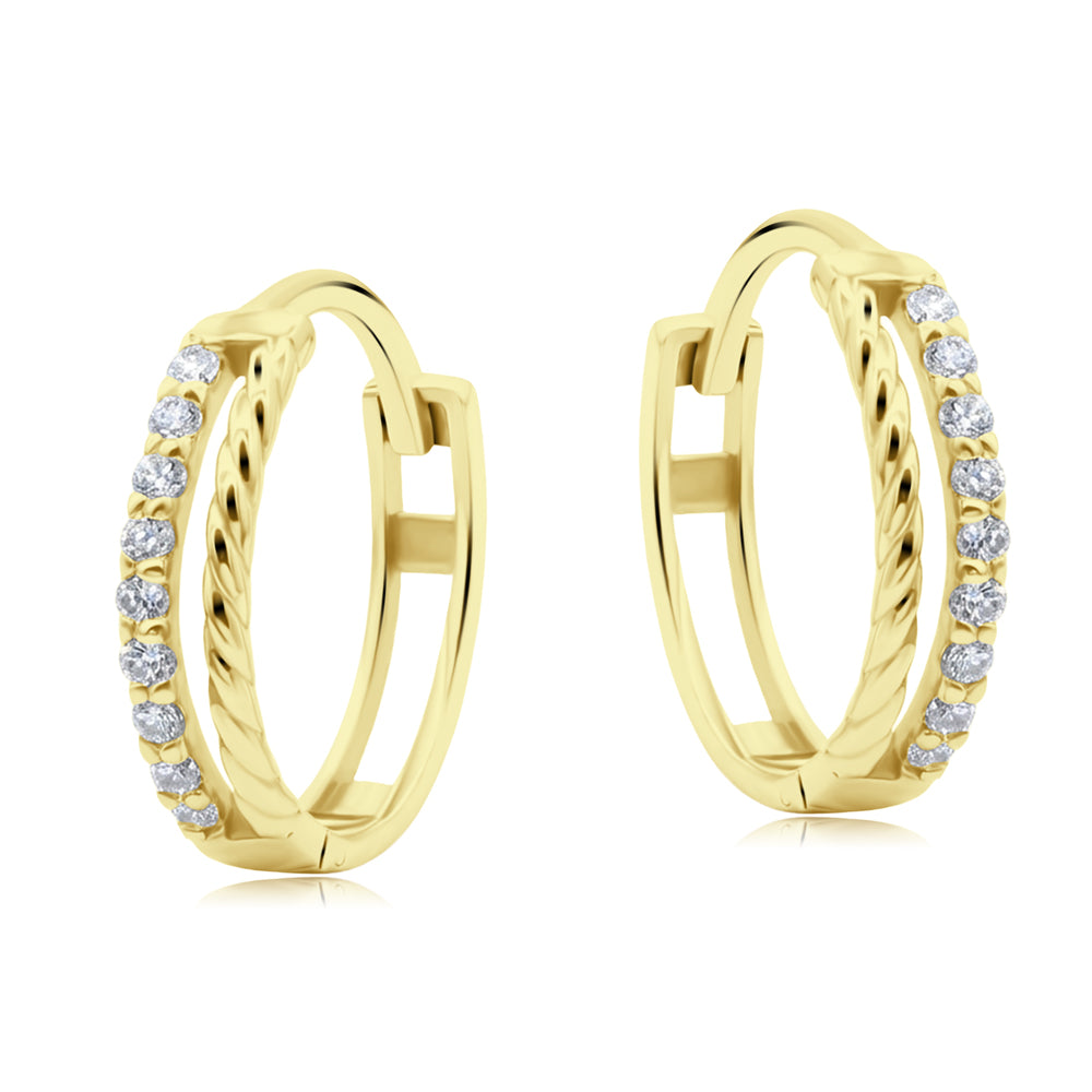 Twist Shine Hoop Earring HO-2834