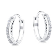 Twist Shine Hoop Earring HO-2834