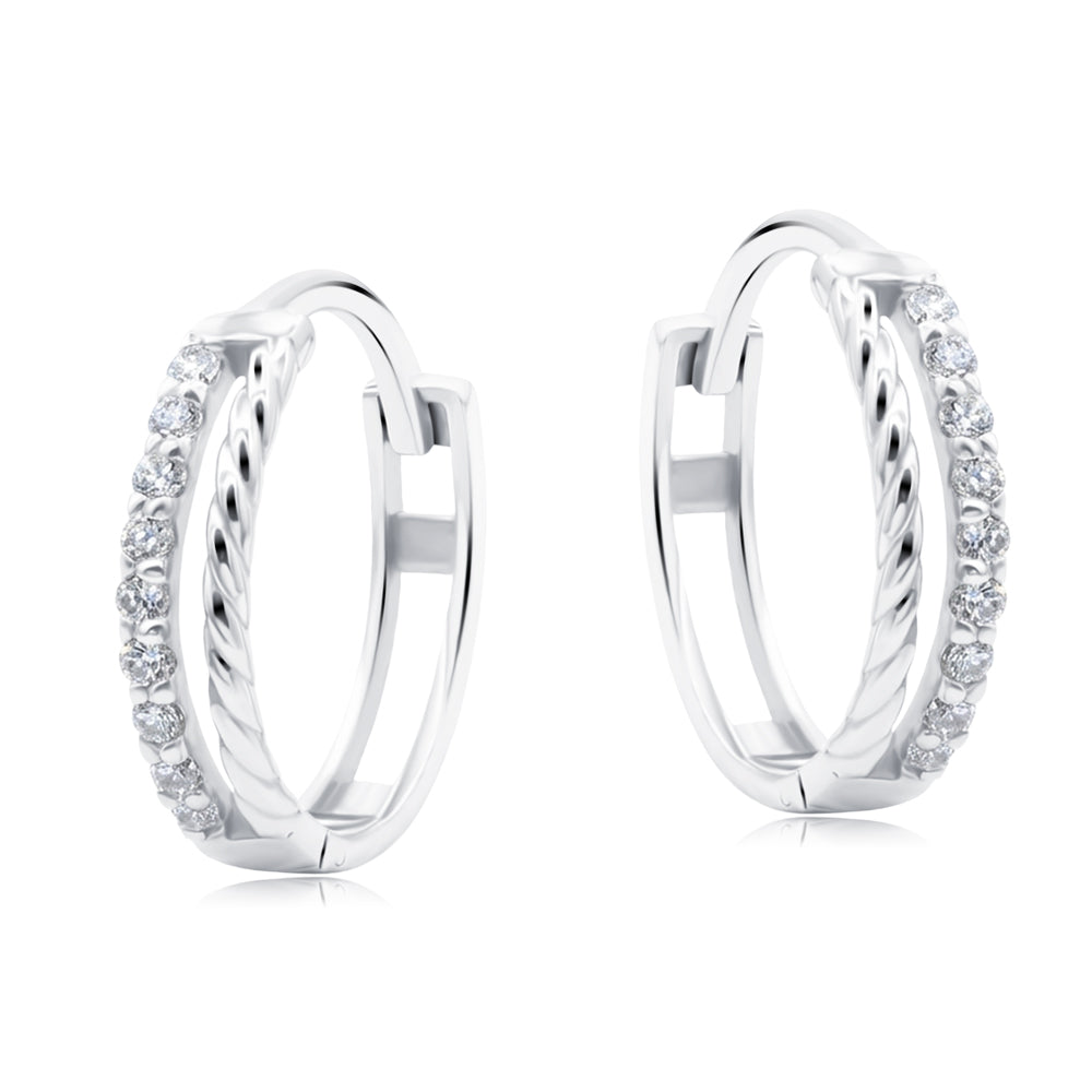 Twist Shine Hoop Earring HO-2834