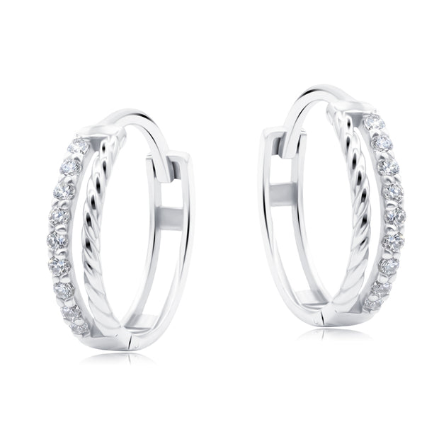 Twist Shine Hoop Earring HO-2834