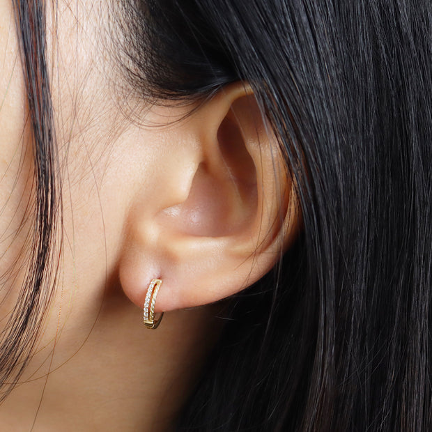 Twist Shine Hoop Earring HO-2834