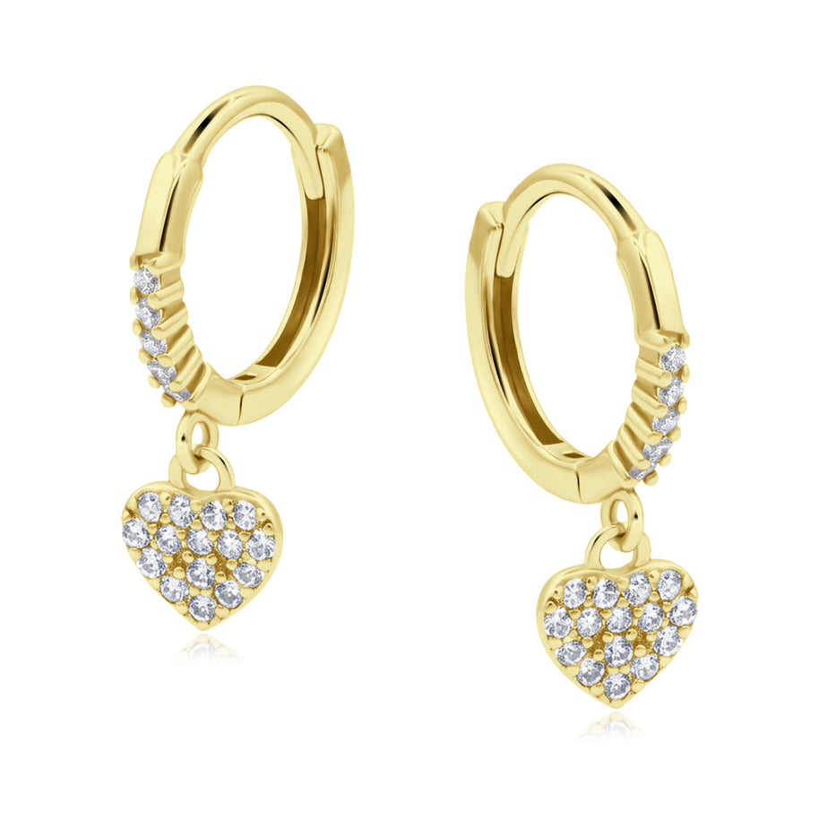 Heart Dangling Hoop Earring HO-2837