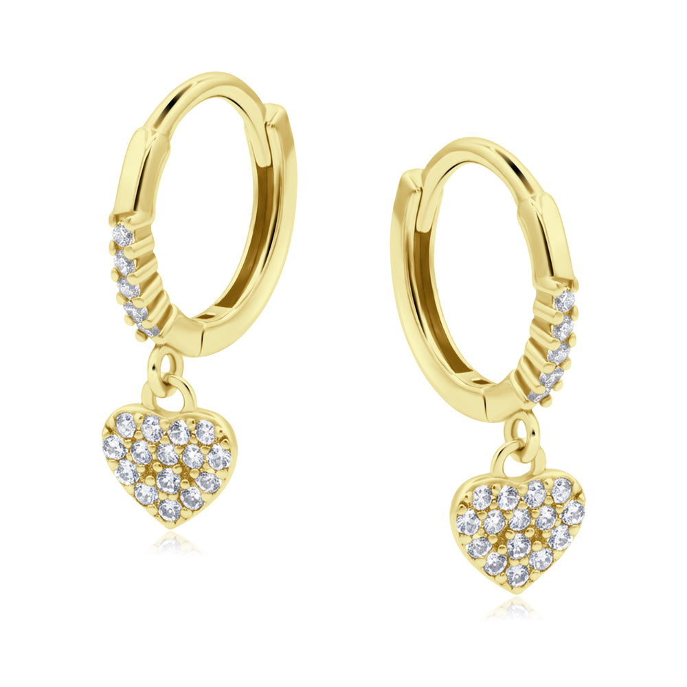 Heart Dangling Hoop Earring HO-2837