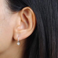 Heart Dangling Hoop Earring HO-2837
