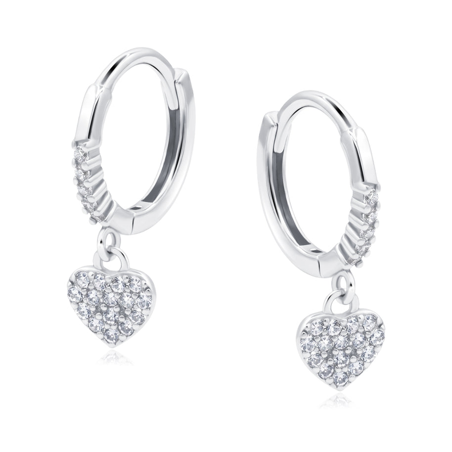 Heart Dangling Hoop Earring HO-2837