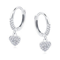Heart Dangling Hoop Earring HO-2837