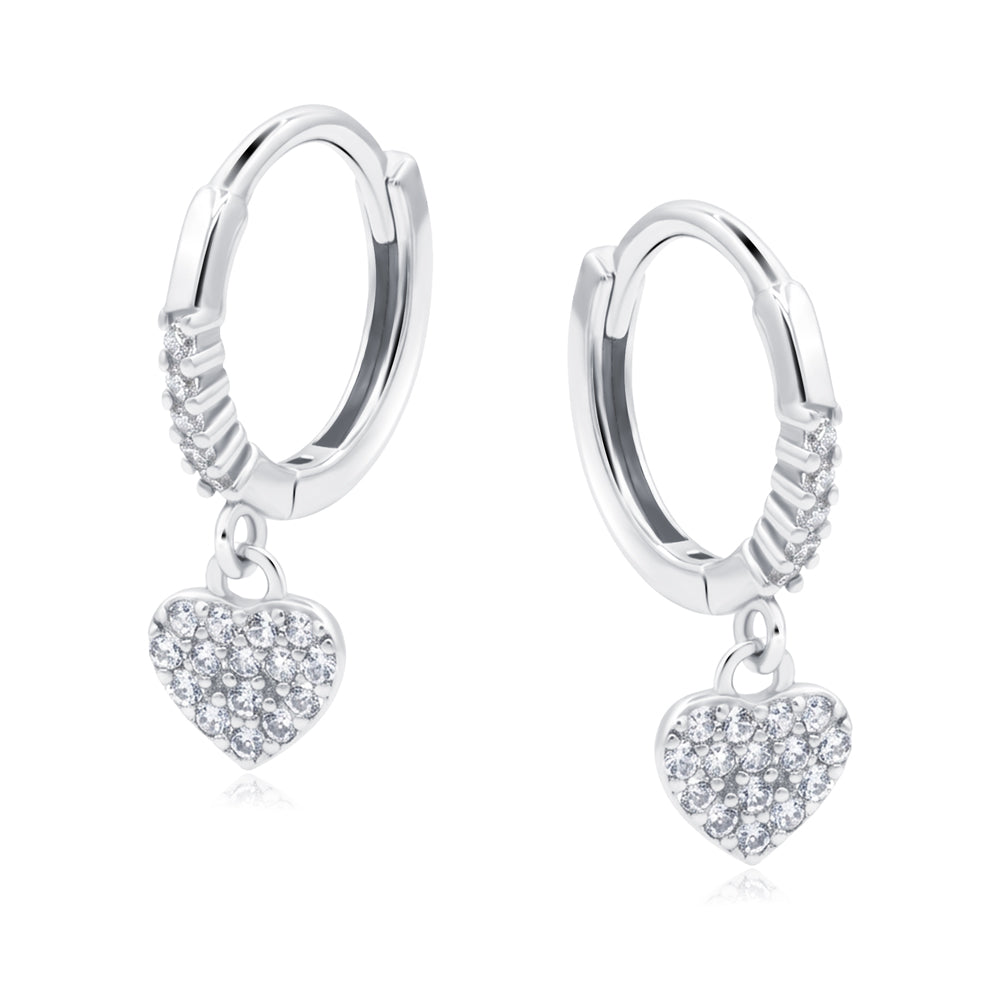 Heart Dangling Hoop Earring HO-2837
