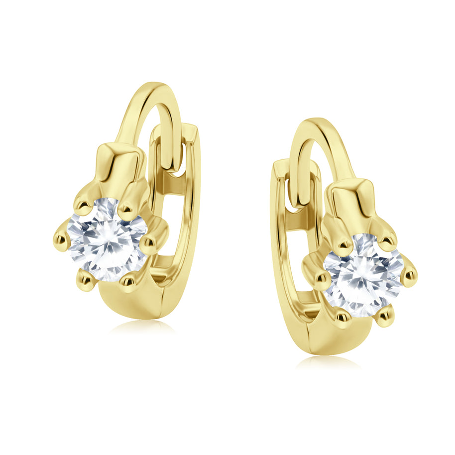 Solitaire Crystal Huggie Earring HO-2852