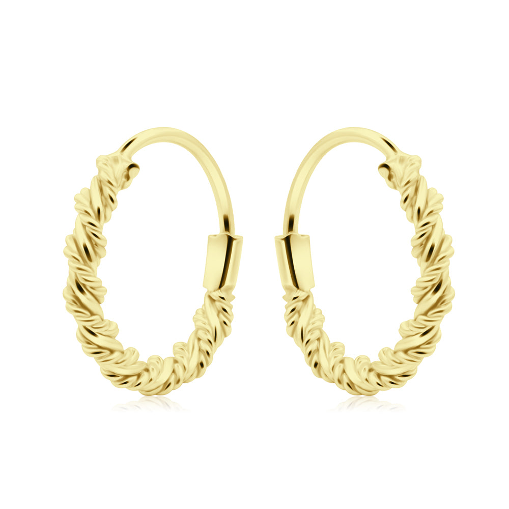 Twisted Rope Hoop Earring HO-2864