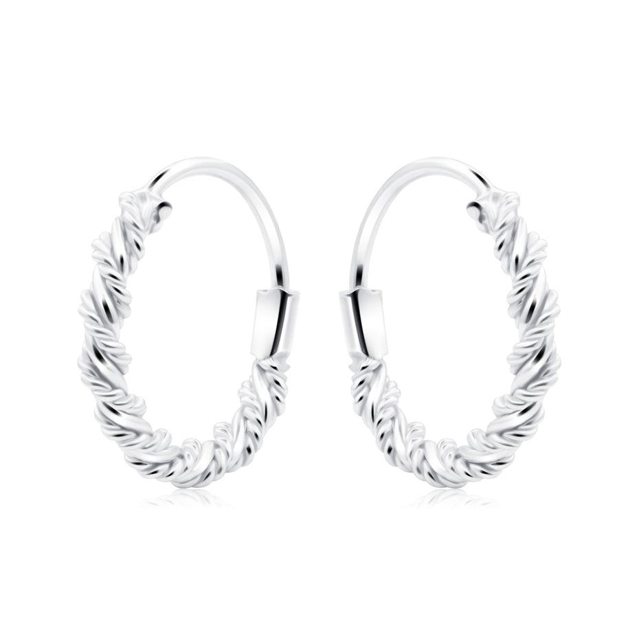 Twisted Rope Hoop Earring HO-2864