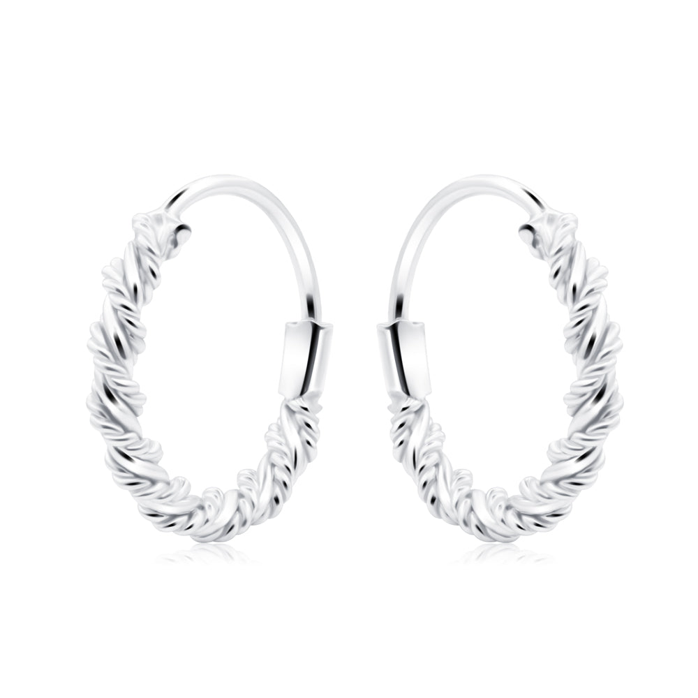 Twisted Rope Hoop Earring HO-2864