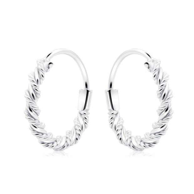 Twisted Rope Hoop Earring HO-2864