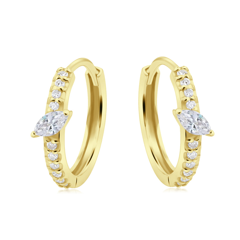 Marquise CZ Hoop Earring HO-2865