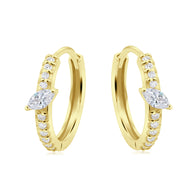 Marquise CZ Hoop Earring HO-2865