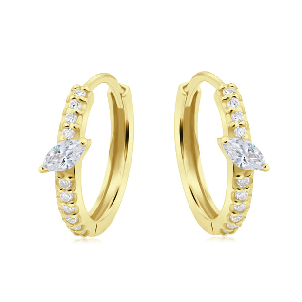 Marquise CZ Hoop Earring HO-2865