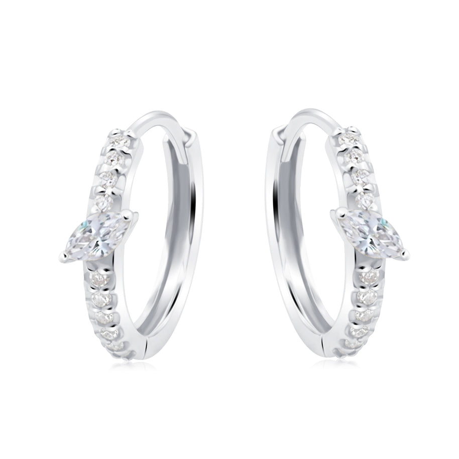 Marquise CZ Hoop Earring HO-2865