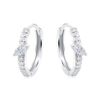 Marquise CZ Hoop Earring HO-2865