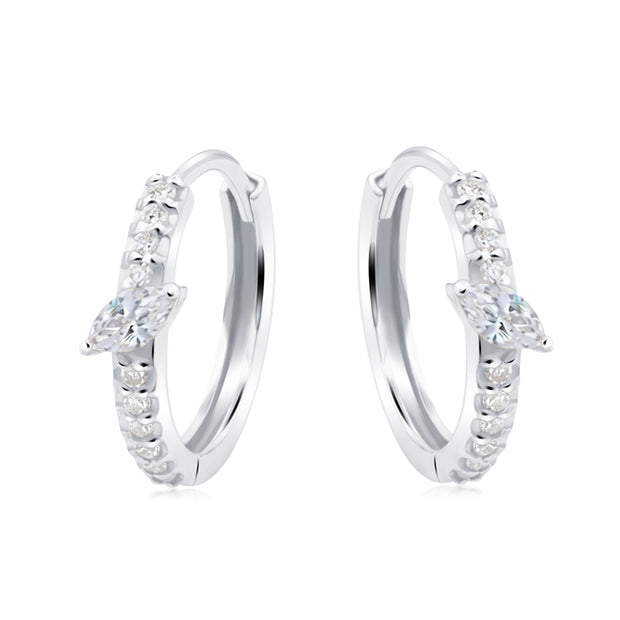 Marquise CZ Hoop Earring HO-2865